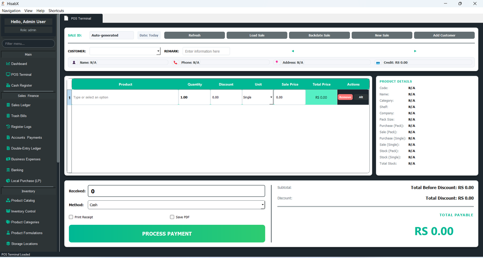 HisabX POS Terminal